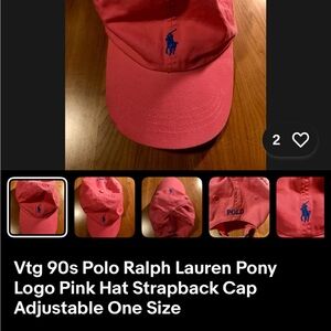 Polo by Ralph Lauren Unisex cotton salmon ball cap Logo-embroidered